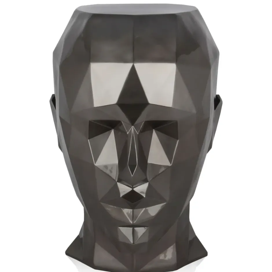 Statues & Sculptures Low Poly|Contemporary^Polygon Female Head 55cm Anthracite Side Table Sculpture
