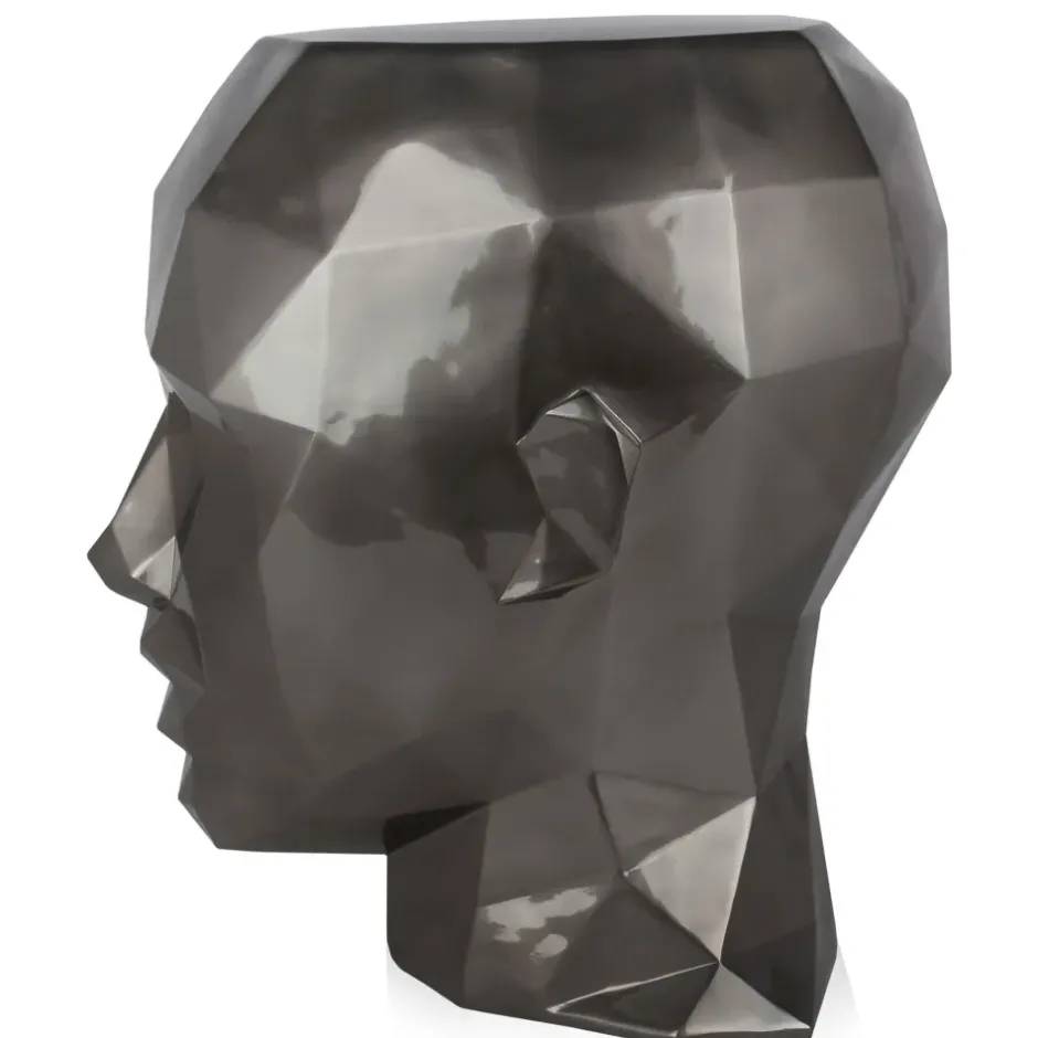 Statues & Sculptures Low Poly|Contemporary^Polygon Female Head 55cm Anthracite Side Table Sculpture