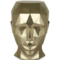 Statues & Sculptures Low Poly|Contemporary^Polygon Female Head 55cm Gold Side Table Sculpture