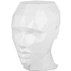 Statues & Sculptures Low Poly|Contemporary^Polygon Female Head 55cm White Side Table Sculpture