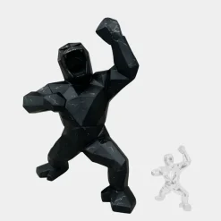 Statues & Sculptures Floor Standing|Animals^Polygon Gorilla 135cm Black Resin Indoor Sculpture