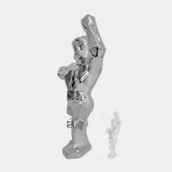 Statues & Sculptures Floor Standing|Animals^Polygon Gorilla 135cm Chrome Resin Indoor Sculpture