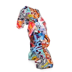 Statues & Sculptures Table Top|Graffiti^Polygon Gorilla 30cm Graffiti Resin Indoor Sculpture