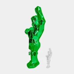 Statues & Sculptures Floor Standing|Animals^Polygon Gorilla 135cm Green Resin Indoor Sculpture