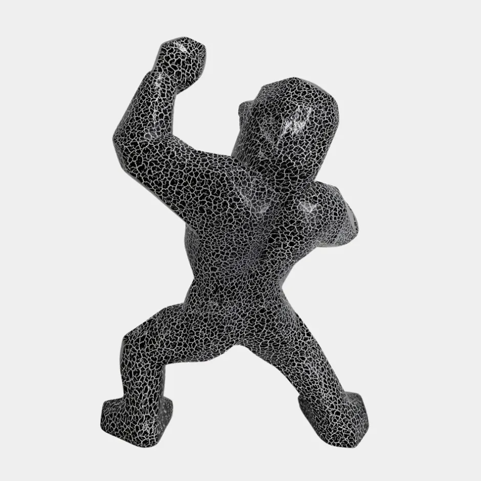 Statues & Sculptures Table Top|Floor Standing^Polygon Gorilla 50cm Lava Resin Indoor Sculpture