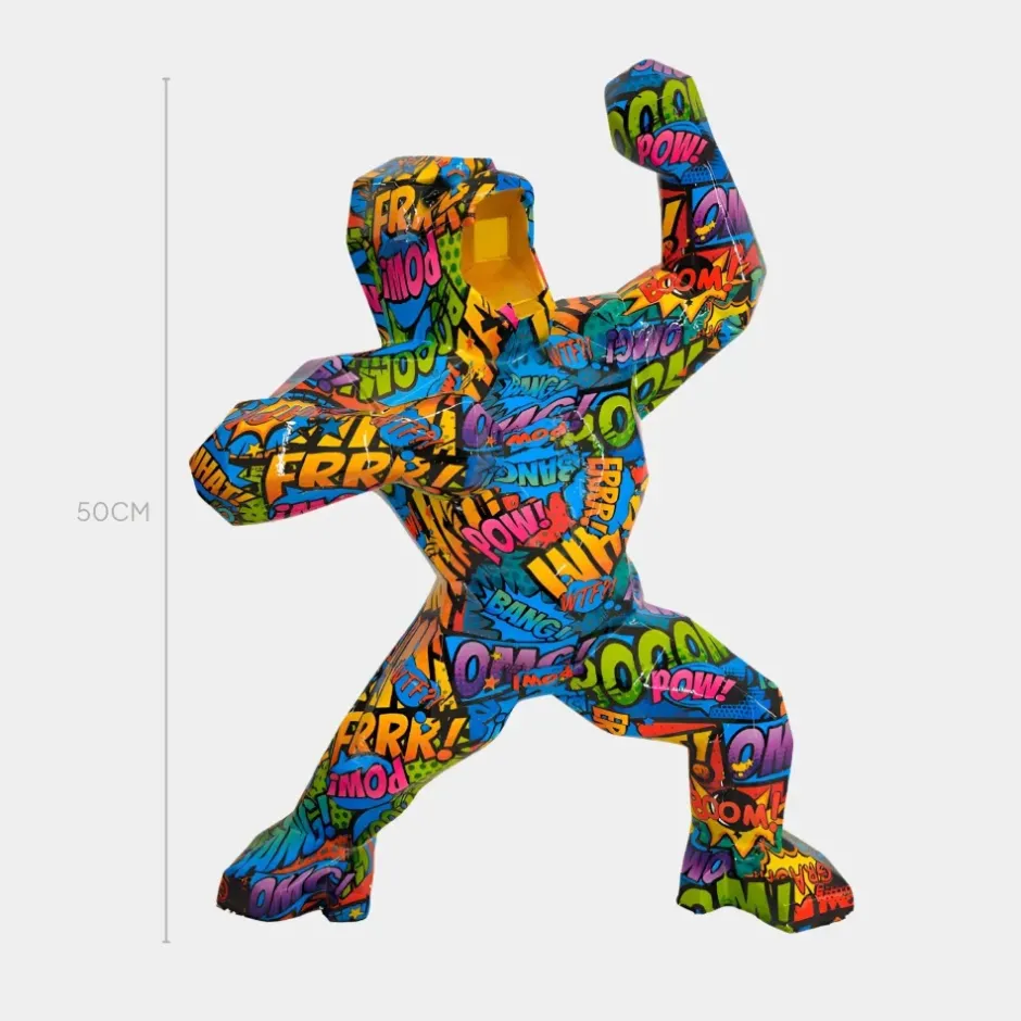 Statues & Sculptures Table Top|Floor Standing^Polygon Gorilla 50cm Pop Art Resin Indoor Sculpture