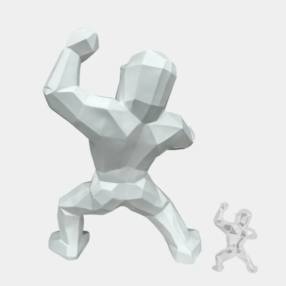 Statues & Sculptures Giant|Floor Standing^Polygon Gorilla 165cm White Resin Indoor Sculpture