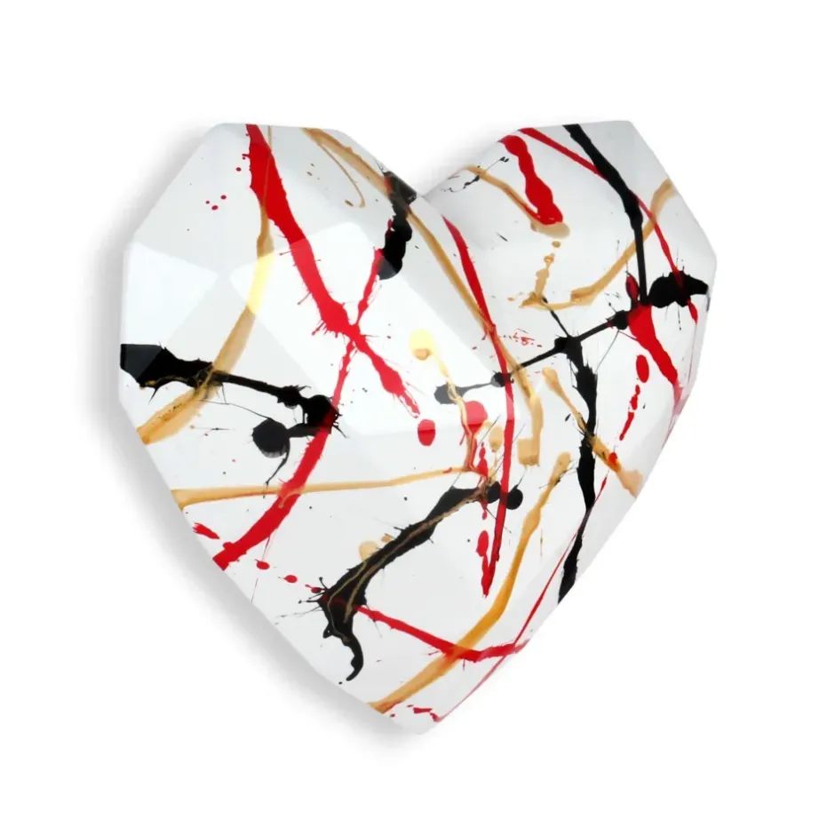 Statues & Sculptures Low Poly|Wall Art^Polygon Love 26cm Multicolour Resin Wall Sculpture