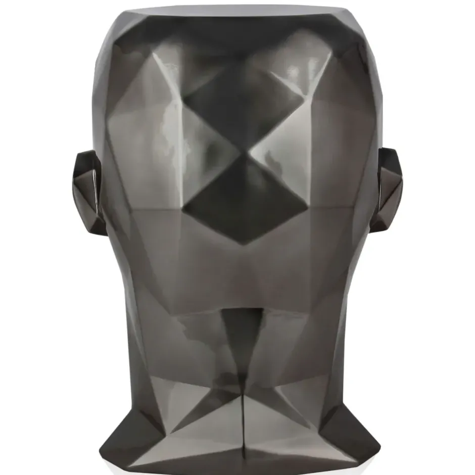 Statues & Sculptures Low Poly|Contemporary^Polygon Male Head 55cm Anthracite Side Table Sculpture
