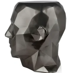 Statues & Sculptures Low Poly|Contemporary^Polygon Male Head 55cm Anthracite Side Table Sculpture