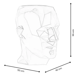 Statues & Sculptures Low Poly|Contemporary^Polygon Male Head 55cm Gold Side Table Sculpture