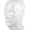 Statues & Sculptures Low Poly|Contemporary^Polygon Male Head 55cm White Side Table Sculpture