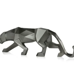 Statues & Sculptures Table Top|Floor Standing^Polygon Panther 31cm Anthracite Resin Indoor Sculpture