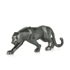 Statues & Sculptures Table Top|Low Poly^Polygon Panther 14cm Anthracite Resin Indoor Sculpture