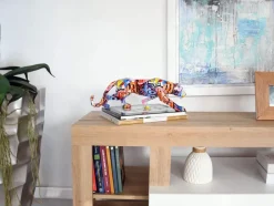 Statues & Sculptures Table Top|Graffiti^Polygon Panther 14cm Graffiti Resin Indoor Sculpture