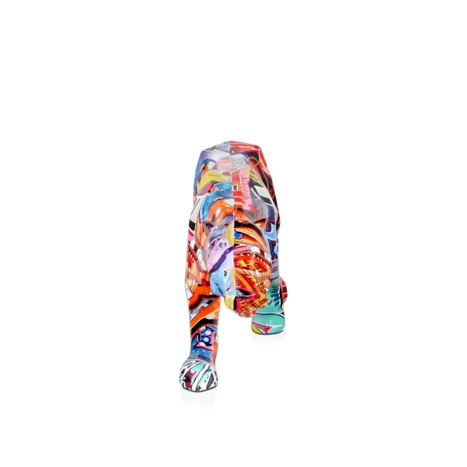 Statues & Sculptures Table Top|Graffiti^Polygon Panther 14cm Graffiti Resin Indoor Sculpture