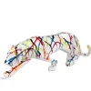Statues & Sculptures Table Top|Floor Standing^Polygon Panther 31cm Multicoloured Resin Indoor Sculpture