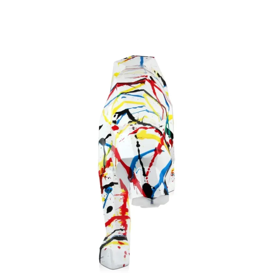 Statues & Sculptures Table Top|Floor Standing^Polygon Panther 31cm Multicoloured Resin Indoor Sculpture