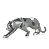 Statues & Sculptures Table Top|Floor Standing^Polygon Panther 31cm Silver Resin Indoor Sculpture