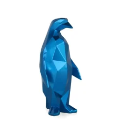 Statues & Sculptures Table Top|Low Poly^Polygon Penguin 35cm Blue Resin Indoor Sculpture