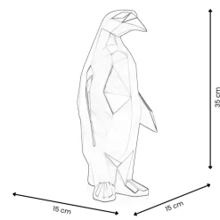 Statues & Sculptures Table Top|Low Poly^Polygon Penguin 35cm Blue Resin Indoor Sculpture