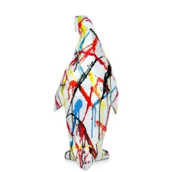 Statues & Sculptures Table Top|Low Poly^Polygon Penguin 50cm Multicoloured Resin Indoor Sculpture