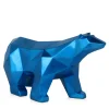Statues & Sculptures Table Top|Low Poly^Polygon Polar Bear 25cm Blue Resin Indoor Sculpture