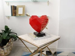 Statues & Sculptures Table Top|Low Poly^Polygon Pure Love 36cm Resin Indoor Sculpture