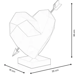Statues & Sculptures Table Top|Low Poly^Polygon Pure Love 36cm Resin Indoor Sculpture