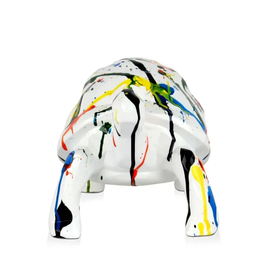 Statues & Sculptures Table Top|Low Poly^Polygon Turtle 21cm Multicolour Resin Indoor Sculpture