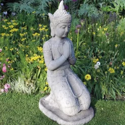 Statues & Sculptures Buddha^Praying Thai Buddha Stone Garden Statue