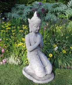 Statues & Sculptures Buddha^Praying Thai Buddha Stone Garden Statue