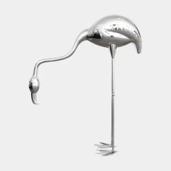 Statues & Sculptures Wildlife|Contemporary^Pure Flamingo 124cm Silver Metal Garden Sculpture