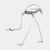 Statues & Sculptures Wildlife|Contemporary^Pure Flamingo 94cm Silver Metal Garden Sculpture