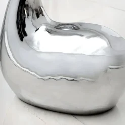 Statues & Sculptures Table Top|Floor Standing^Pure Swan 95cm Silver Metal Indoor Sculpture