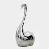 Statues & Sculptures Floor Standing|Animals^Pure Swan 108cm Silver Metal Indoor Sculpture