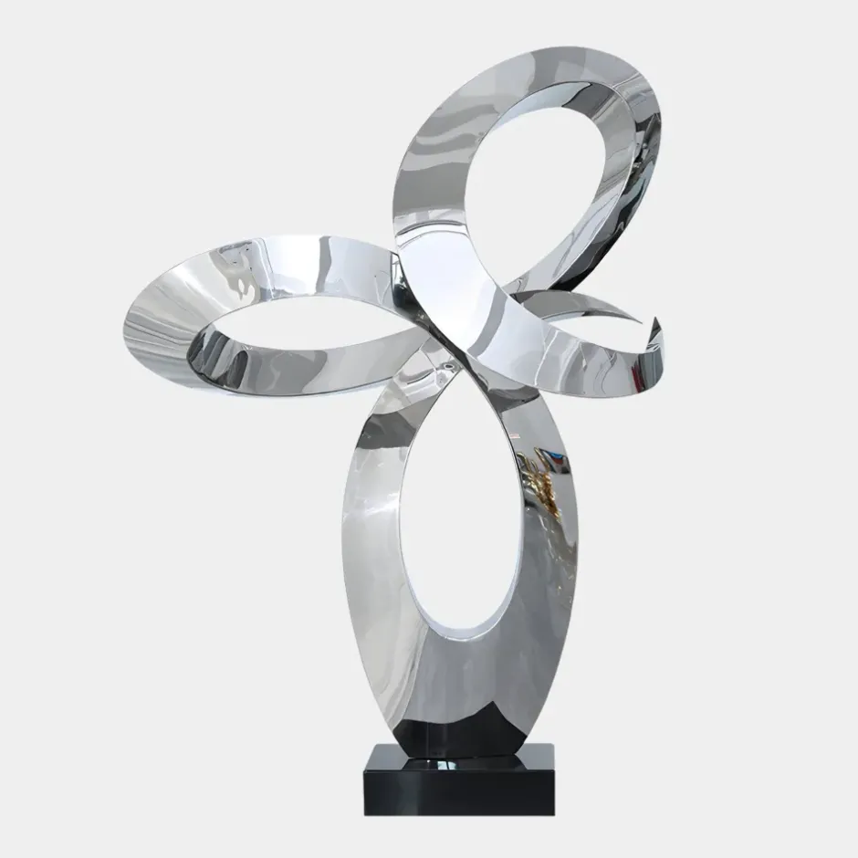 Statues & Sculptures Table Top|Floor Standing^Quantum Core 105cm Silver Metal Indoor Sculpture