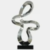 Statues & Sculptures Table Top|Floor Standing^Quantum Drift 87cm Silver Metal Indoor Sculpture v1