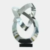 Statues & Sculptures Table Top|Floor Standing^Quantum Helix 88cm Silver Metal Indoor Sculpture