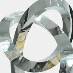Statues & Sculptures Table Top|Floor Standing^Quantum Helix 88cm Silver Metal Indoor Sculpture