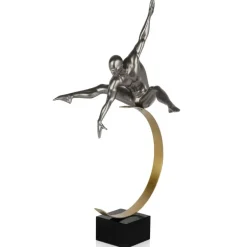 Statues & Sculptures Figurative|Floor Standing^Quantum Leap 80cm Anthracite Resin Indoor Sculpture
