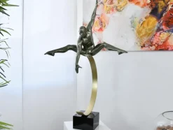 Statues & Sculptures Figurative|Floor Standing^Quantum Leap 80cm Anthracite Resin Indoor Sculpture