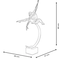 Statues & Sculptures Figurative|Floor Standing^Quantum Leap 80cm Anthracite Resin Indoor Sculpture