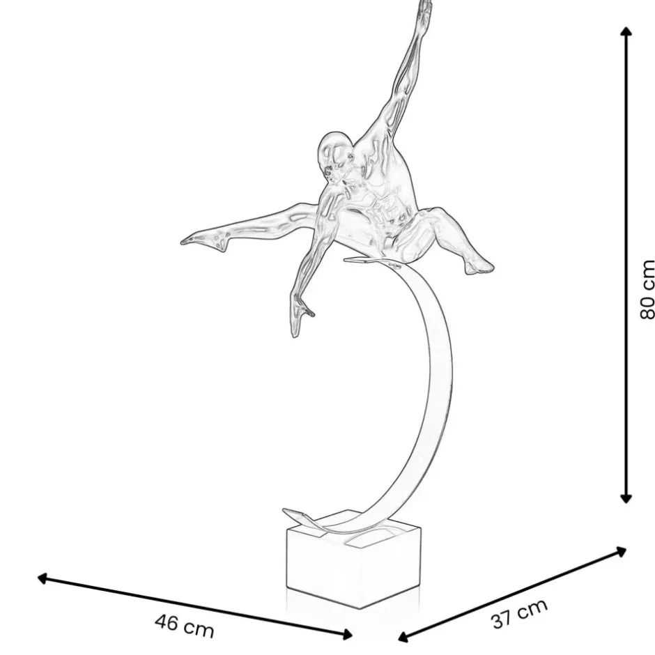 Statues & Sculptures Figurative|Floor Standing^Quantum Leap 80cm Anthracite Resin Indoor Sculpture
