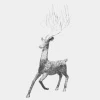 Statues & Sculptures Wildlife|Stags & Deers^Quantum Stag 205cm Silver Metal Garden Sculpture