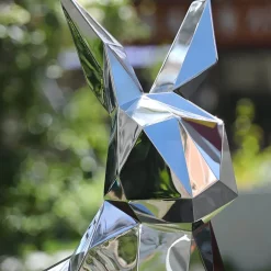 Statues & Sculptures Wildlife|Contemporary^Rabbit 57cm Geometric Metal Garden Sculpture