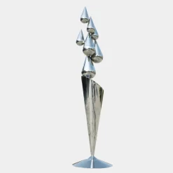 Statues & Sculptures Giant|Floor Standing^Raindrop Dream 215cm Silver Metal Garden Sculpture