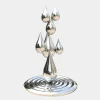 Statues & Sculptures Giant|Floor Standing^Raindrop Ripples 180cm Silver Metal Garden Sculpture