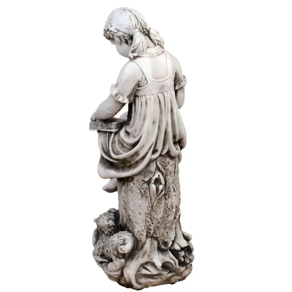 Statues & Sculptures Children^Reading Girl 89cm Stone Resin Garden Statue
