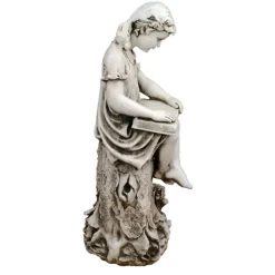 Statues & Sculptures Children^Reading Girl 89cm Stone Resin Garden Statue